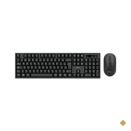 Teclado e Mouse sem Fio, Wireless, Padrão ABNT2, Preto, KMW100, App-Tech - CX…