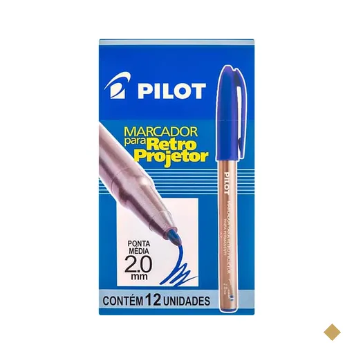 Caneta para retro-projetor azul 2.0mm Pilot CX 12 UN