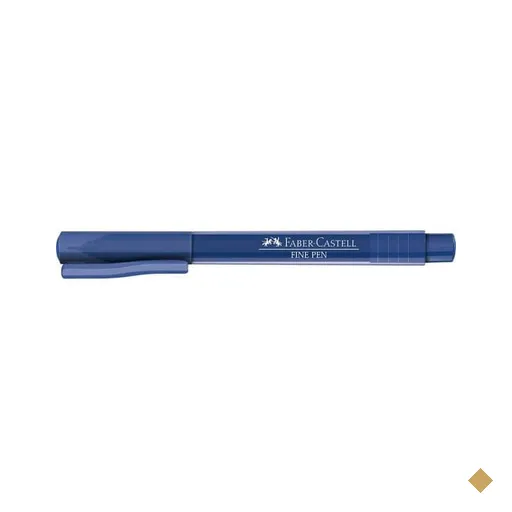 Caneta Hidrográfica Fine Pen 0.4mm Azul Escuro Faber-Castell 1 UN