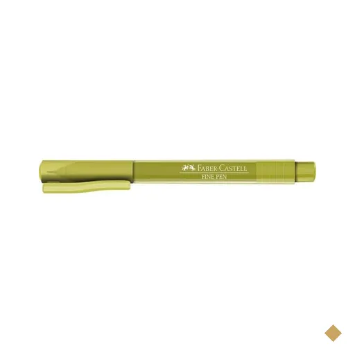 Caneta Hidrográfica Fine Pen 0.4mm Verde Folha Faber-Castell 1 UN