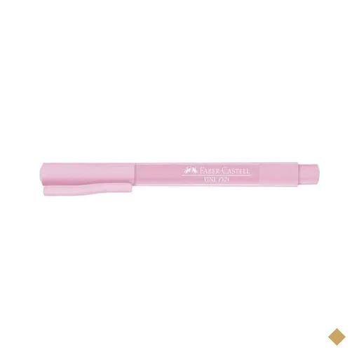 Caneta Fine Pen Rosa Pastel, 0.4mm, Faber-Castell 1 UN