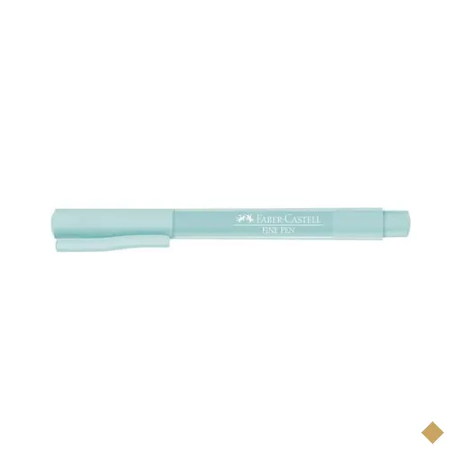 Caneta Fine Pen Verde Pastel, 0.4mm, Faber-Castell 1 UN