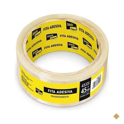 Fita Adesiva Transparente de Empacotamento PP, 45mm x 45m, Stick Tape - PT 1 UN