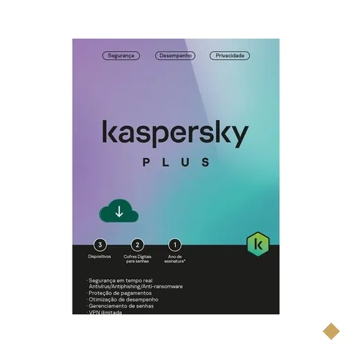 Kaspersky Antivírus Plus, 3 dispositivos, 12 meses, KL1042KDCFS, Kaspersky 1 UN