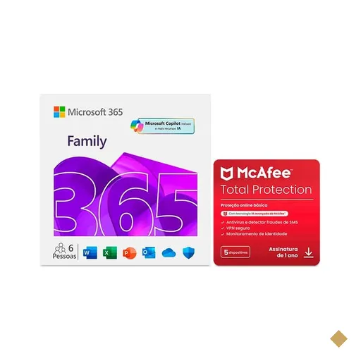 Microsoft 365 Family com Copilot: 1 licença para até 6 usuários Assinatura…