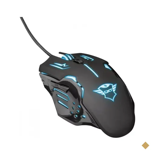 Mouse Trust Gamer GXT 108 Rava Illuminated Óptico 2000dpi LED Preto USB
