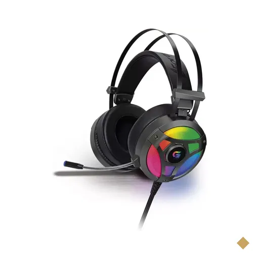 Headset Fortrek H1 PRO RGB Rainbow Gamer USB/P2 Cinza