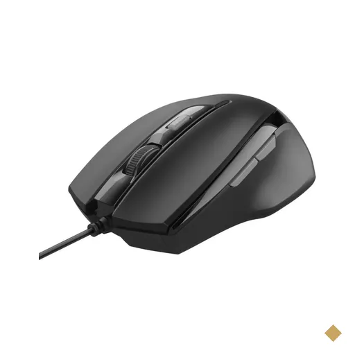 Mouse Trust Voca Comfort Óptico 2400dpi Preto USB