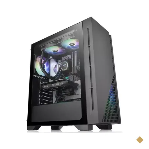 Gabinete Thermaltake H330 TG, Lateral em Vidro Temperado, Mid Tower Black