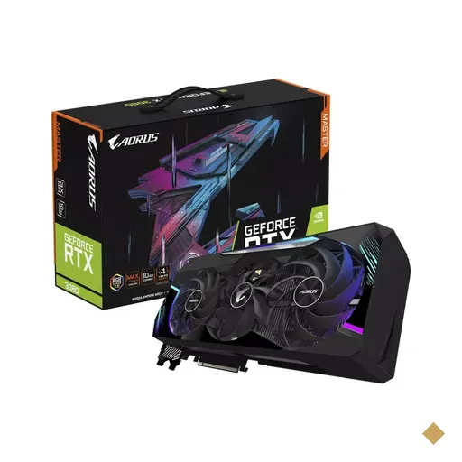 Placa de Vídeo AORUS GeForce RTX 3080 MASTER 10GB GDDR6X 320-bit PCI-E 4.0 x16