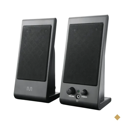Caixas de Som 2.0 3w Rms Alimentação Usb Conexão P2 Controle Volume Cinza -…