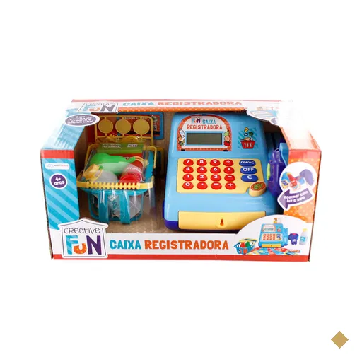 Caixa Registradora Azul Com Luz e Som Creative Fun Multikids - BR386