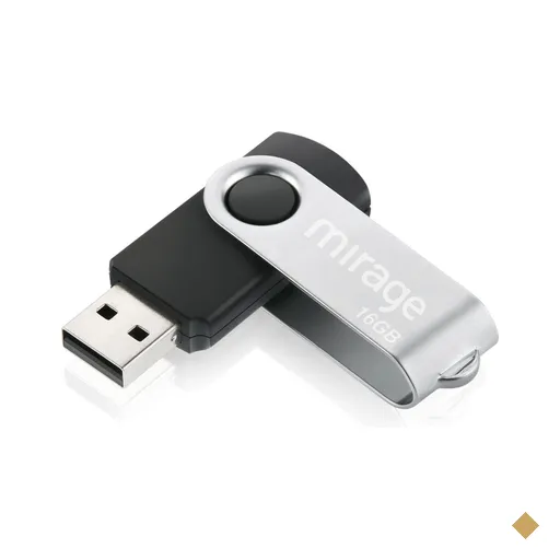 Pen Drive Loop 16GB USB Leitura 10MB/s e Gravação 3MB/s Preto Mirage - PD099