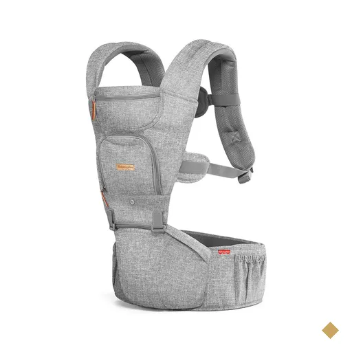 Canguru para Bebê Hipseat 0-15kgs Cinza Fisher Price - BB312