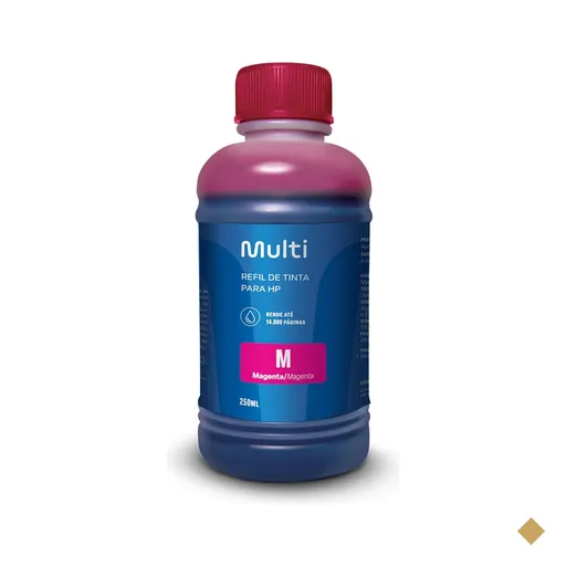 Refil de Tinta Magenta 250ml - Compativel Impressoras HP Multi - RF011