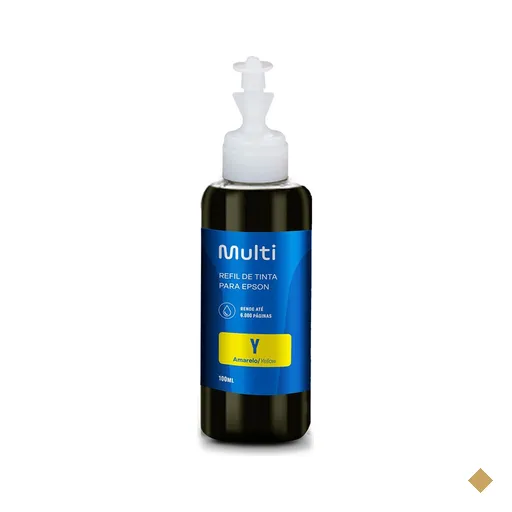 Refil de Tinta Amarelo 100ml Compativel Para Impressoras Epson - RF008
