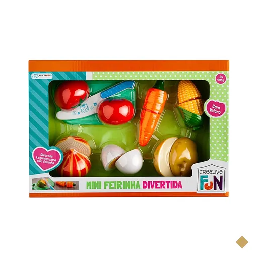 Creative Fun Mini Feirinha Divertida 6 legumes com Velcro Multikids - BR1108