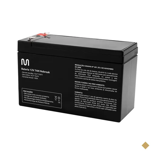 Bateria Powertek 12V 7AH Para Nobreak - EN013