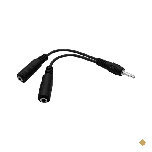 Adaptador P2-P3 Com Acabamento Em Nylon, Preto Multi - WI409