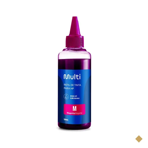 Refil de Tinta Magenta 100ml Compativel Com Impressoras HP Multi - RF003OUT…
