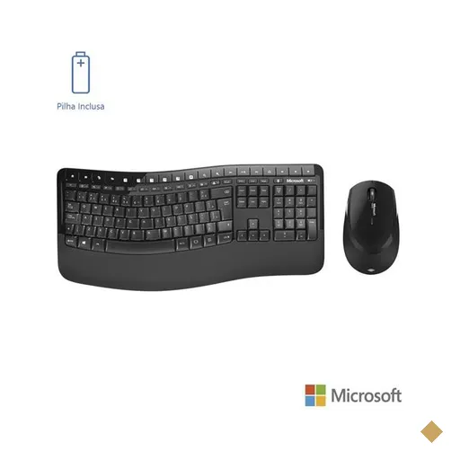 Teclado E Mouse Sem Fio Comfort Usb Preto Microsoft - PP400005OUT [Reembalado]