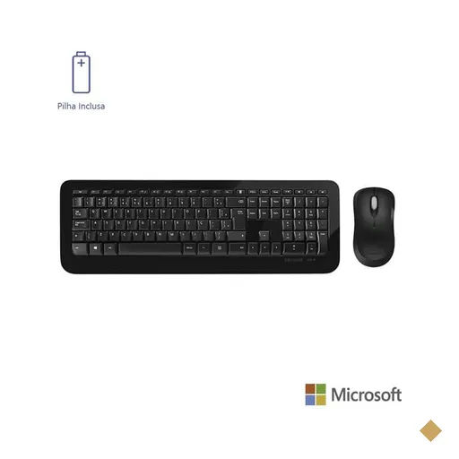 Teclado E Mouse Sem Fio Desktop 850 Usb Preto Microsoft - PY900021OUT…