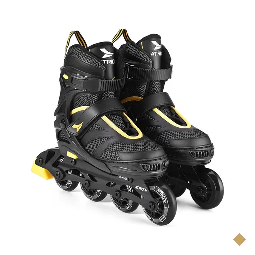 Patins Inline Regulável Tamanho 33-36 M Preto Atrio - ES306OUT [Reembalado]