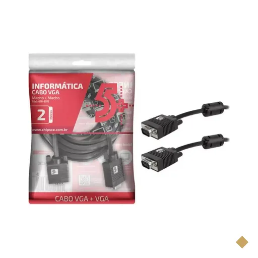 Cabo VGA M x VGA M - 2,0 metros com Filtro - CHIP SCE