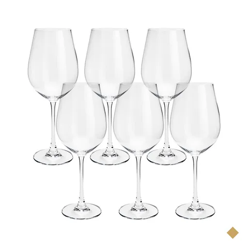 Conjunto de Taças Columba para Água em Cristal 650 ml com 06 Peças - Bohemia