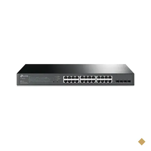 Switch TP-Link Smart PoE+ Gigabit de 24 Portas + 4 Slots SFP JetStream…