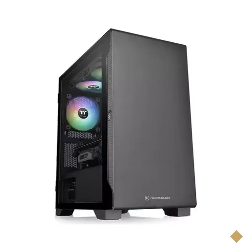 Gabinete Thermaltake S100 TG, Lateral em Vidro Temperado, Mid Tower Black