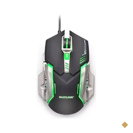 Mouse Multilaser Gamer MO269 Óptico 2400dpi LED USB Preto/Grafite