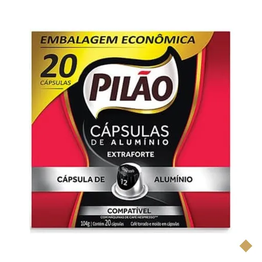 Cápsula de Café Pilão para Nespresso, Extraforte, Intensidade 12, Pilão -…