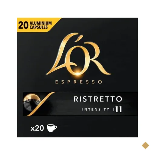 Cápsulas de Café para Nespresso L'or, Ristretto, Intensidade 11, Lór - CX 20…