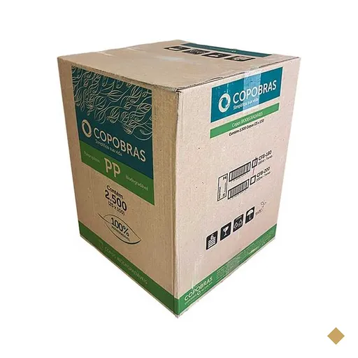 Copo plástico descartável Biodegradável,180ml, PP, Caixa com 2.500 unidades…