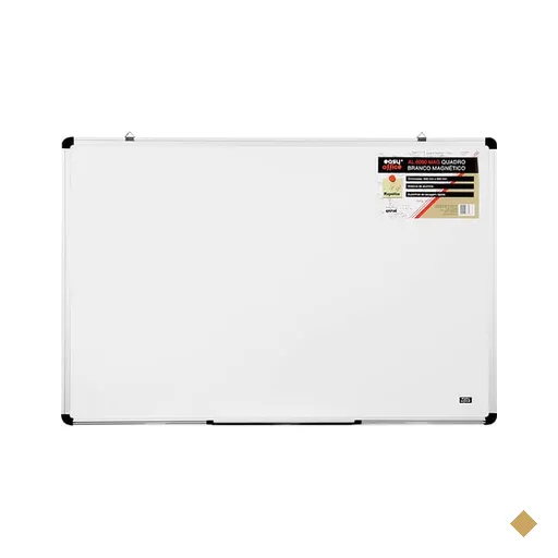 Quadro branco magnético com moldura em alumínio, 90cm x 60cm, AL-6090MAG…