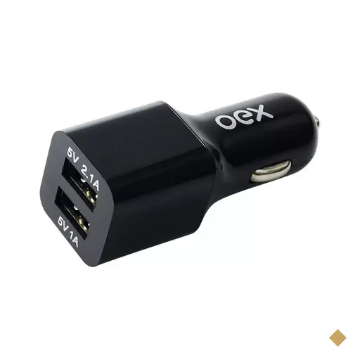 OEX Carregador Automotivo (2 entradas USB) CG101 Preto