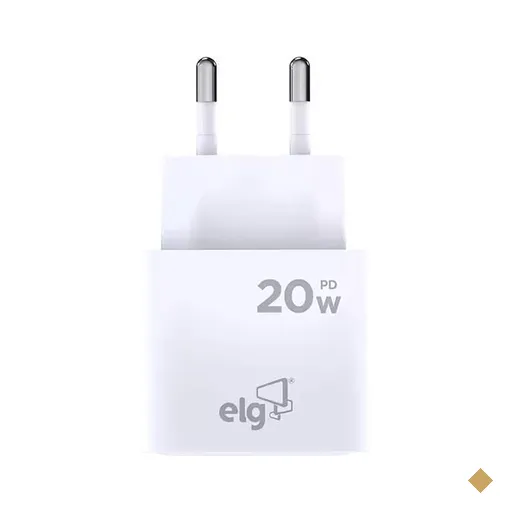 Carregador de tomada  20w, Tipo C, universal, WCPD, Elg - CX 1 UN