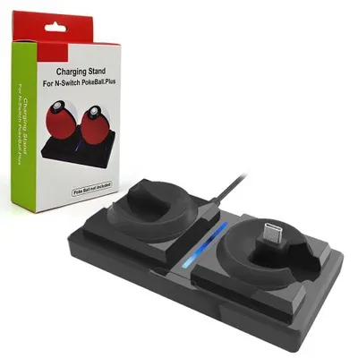 Carregador Duplo Pokebola Plus Nintendo Switch Base Pokeball