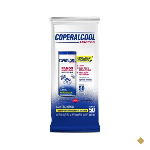 Pano umedecido Bacfree 70 Ação Prolongada Flow Coperalcool PT 50 UN