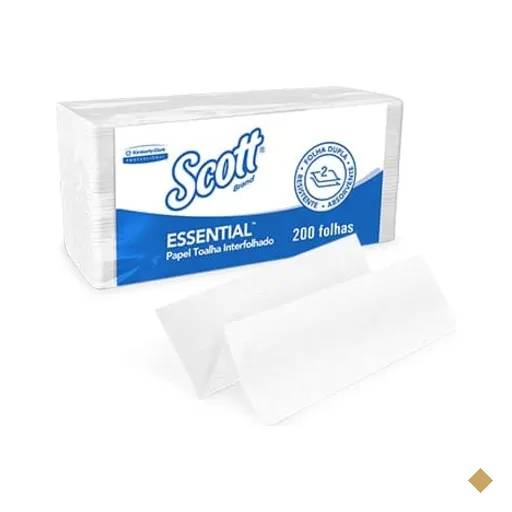Papel toalha interfolha, 21,5 x 22,2, Folha dupla, Scott Essential, 30240527…