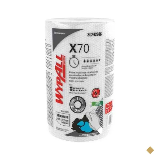 Pano de limpeza x70 regular, Rolo com 88 panos, 30242846, Mmc Brasil - RL 1 UN