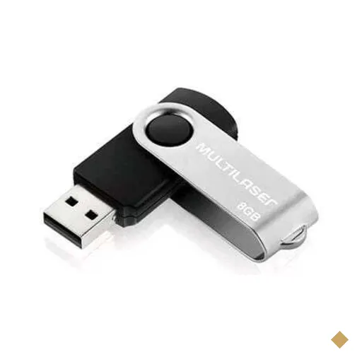 Pen Drive 8GB USB 2.0 Twist preto PD587 Multi - BT 1 UN