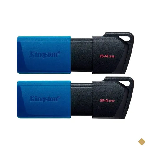 Kit com 2 Pen Drive 64GB USB 3.2, Exodia, Preto e Azul, DTXM/64GB, Kingston BT…