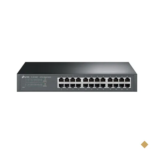 Switch 24 Portas, 10/100/1000 Mbps, Não Gerenciável, TL-SG1024D, Tp Link CX 1…