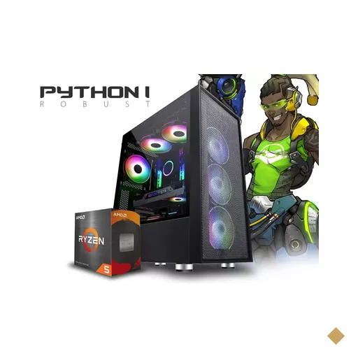 PC Gamer Python I Robust AMD Edition (AMD Ryzen 5 3500 Six-Core, 16GB…