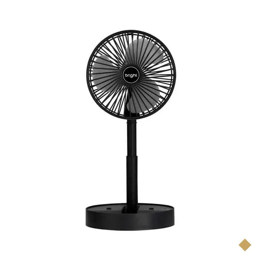 Ventilador portátil recarregável, Preto, VN003, Bright CX 1 UN