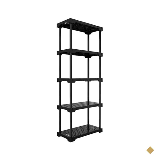 Estante plástica com 5 prateleiras, Poly, Preta, 38020, Grifit PT 1 UN