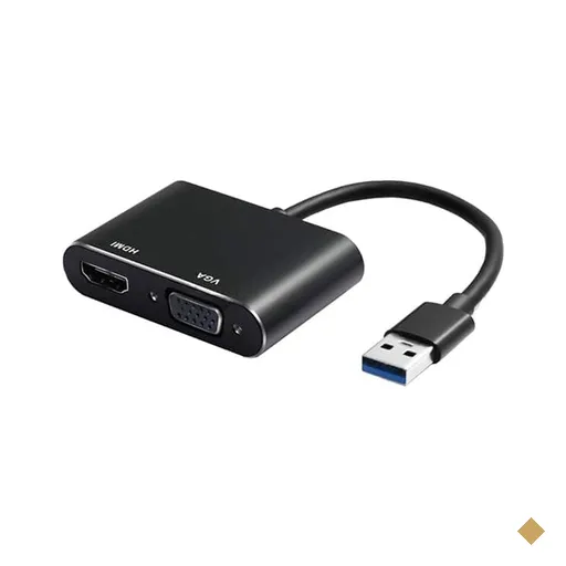 Adaptador USB 3.0 para VGA Fêmea + HDMI, 9648, Md9 - BT 1 UN