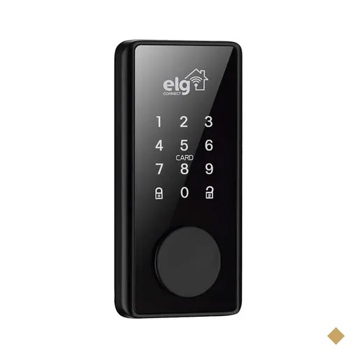 Fechadura digital smart com cartão de proximidade, Preta, SHFD701, Elg CX 1 UN